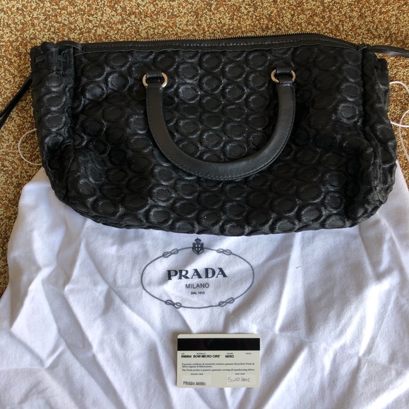 Authentic Prada embroidered Boston bag - Picture 4 of 7